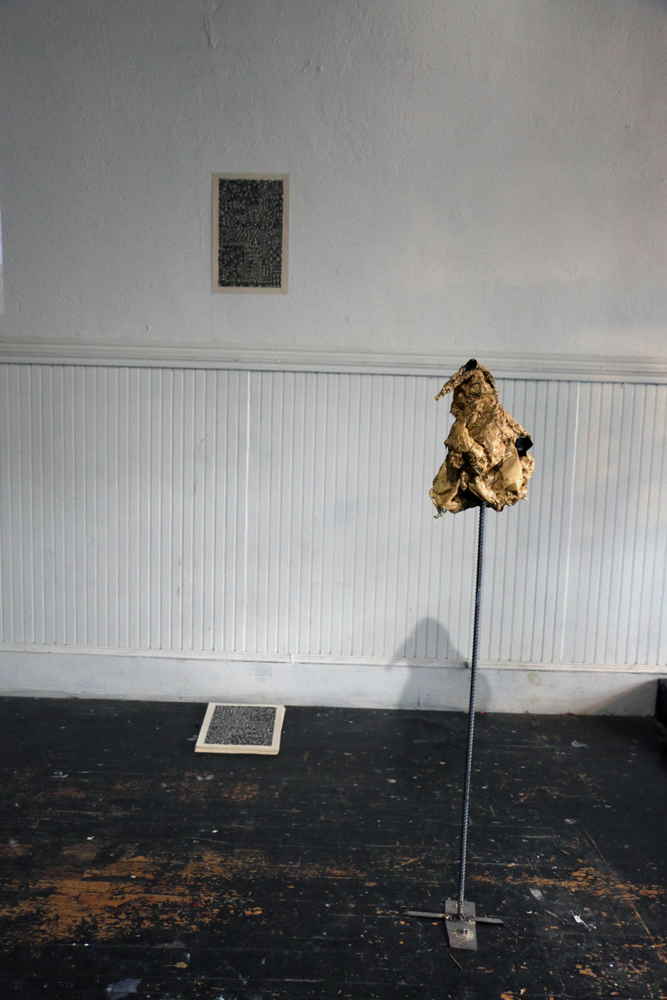L to R: Corkey Sinks, Reformed Sacred Geometry (Solar Heresies edition) , 2014; Andrew Boatright, Shroud , 2013